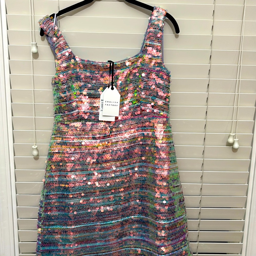 BNWT English factory sequin dress size medium